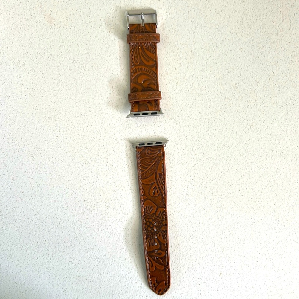 Myra Bag Embossed Leather Watch Band